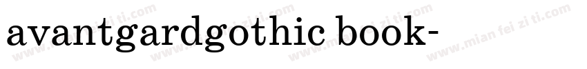 avantgardgothic book字体转换